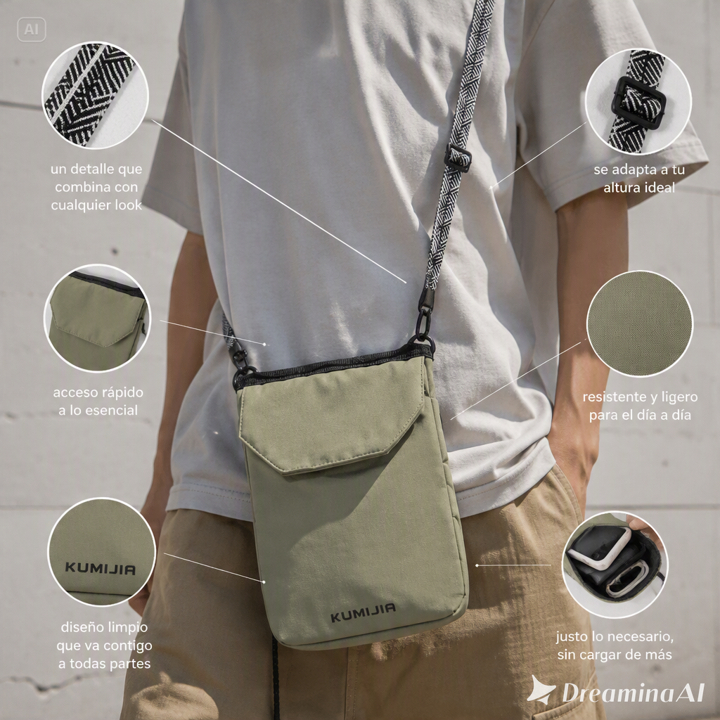 BOLSO URBANO COMPACTO-LLEVA LO ESENCIAL CONTIGO DE FORMA COMODA, LIGERA Y CON MUCHO ESTILO