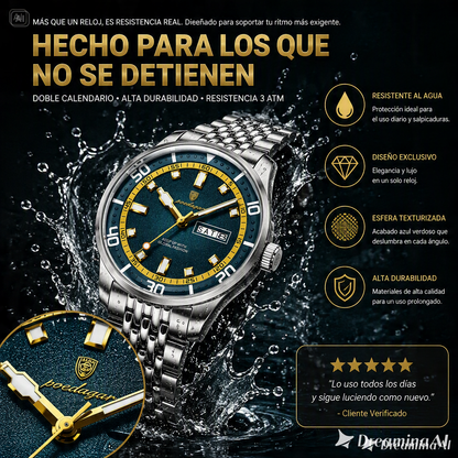 RELOJ DE HOMBRE ESTILO MILITAR-ACABADO DE LUJO Y FONDO TEXTURIZADO QUE ATRAPA TODAS LAS MIRADAS