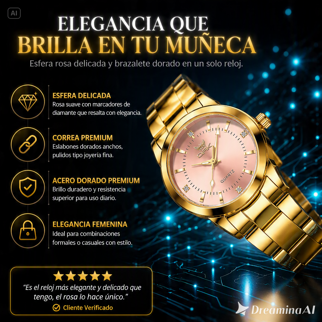 RELOJ OPK-LUJO Y DELICADEZA LA COMBINACION IDEAL ENTRE SUAVIDAD Y DESTINCION