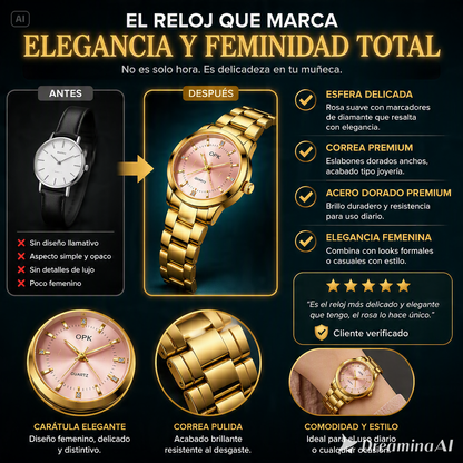 RELOJ OPK-LUJO Y DELICADEZA LA COMBINACION IDEAL ENTRE SUAVIDAD Y DESTINCION