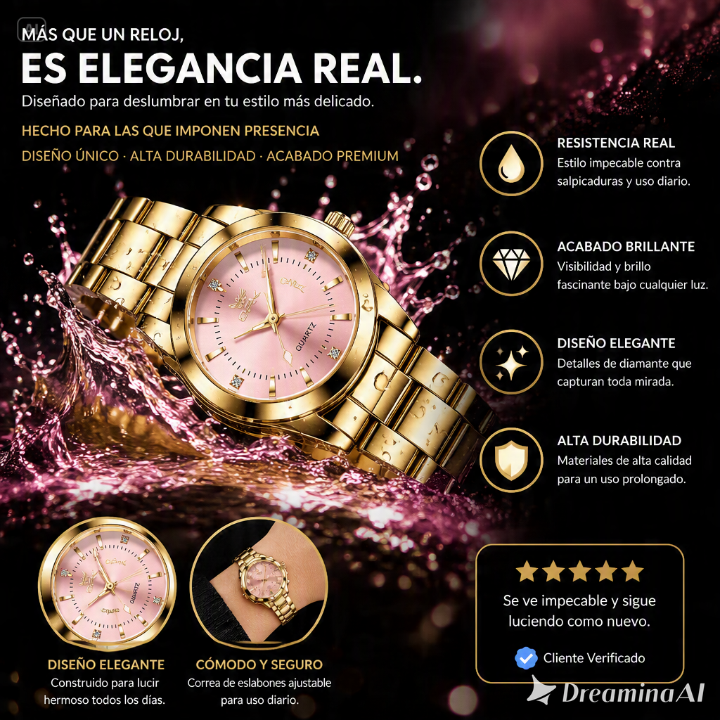 RELOJ OPK-LUJO Y DELICADEZA LA COMBINACION IDEAL ENTRE SUAVIDAD Y DESTINCION