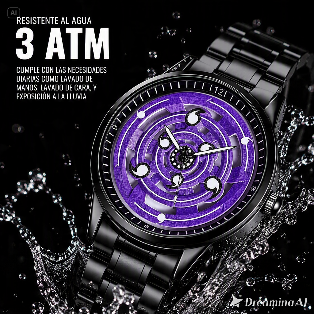 RELOJ URBANO GIRATORIO-ESFERA MORADA HIPNOTICA QUE ATRAE TODAS LAS MIRADAS