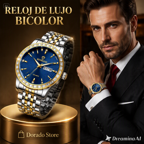 RELOJ BINBOND ORO PLATEANDO-EL EQUILIBRIO IDEAL ENTRE ELEGANCIA MODERNA Y PRECISION ABSOLUTA