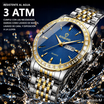 RELOJ BINBOND ORO PLATEANDO-EL EQUILIBRIO IDEAL ENTRE ELEGANCIA MODERNA Y PRECISION ABSOLUTA
