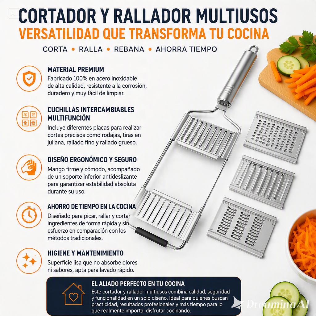 RALLADOR TRITURADOR MULTIUSO 4 EN 1-EL SECRETO DE UNA COCNA RAPIDA MAXIMAZA TU EFICIENCIA