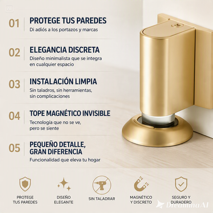 TOPE MAGNETICO ADHESIVO PARA PUERTAS-PROTEGE TUS PAREDES DE GOLPES