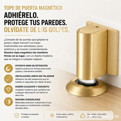 TOPE MAGNETICO ADHESIVO PARA PUERTAS-PROTEGE TUS PAREDES DE GOLPES