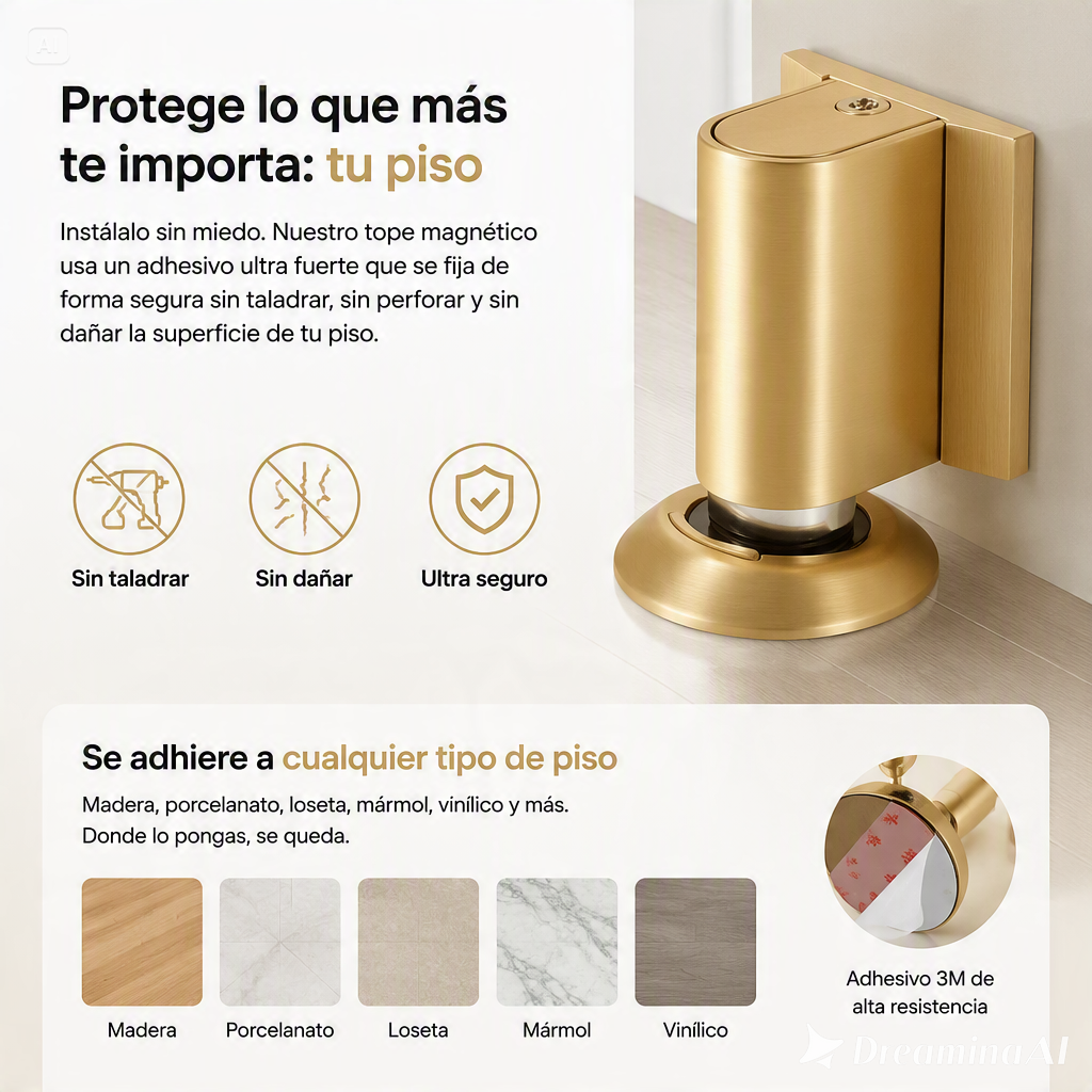 TOPE MAGNETICO ADHESIVO PARA PUERTAS-PROTEGE TUS PAREDES DE GOLPES