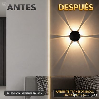 LAMPARA DE PARED LED MODERNA-UN EFECTO VISUAL QUE ILUMINA DE TU HOGAR