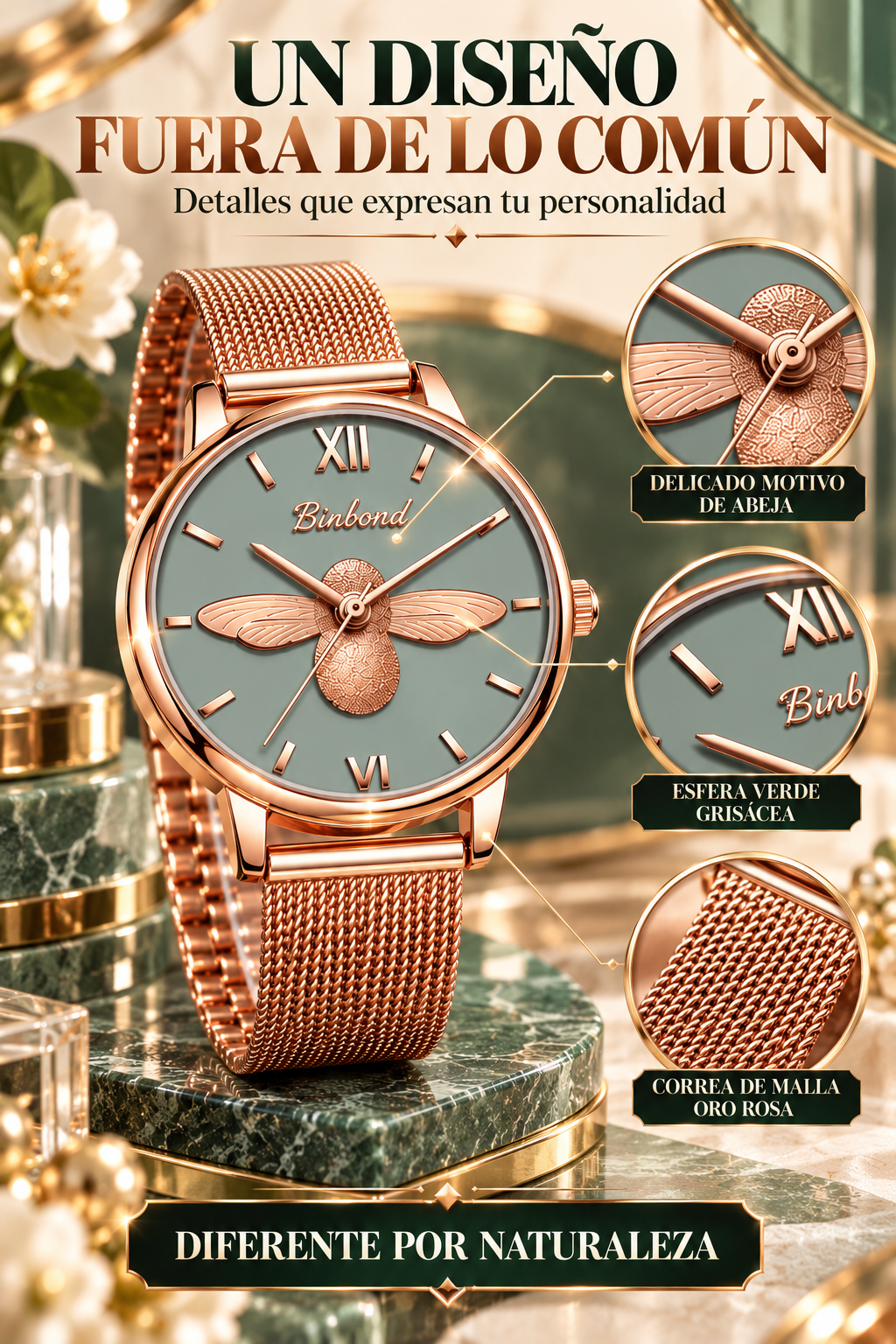 RELOJ CIGARRA-UN DISEÑO EXCLUSIVO QUE COMBINA ELEGANCIA, DELICADEZA Y LUJO EN CADA DETALLE
