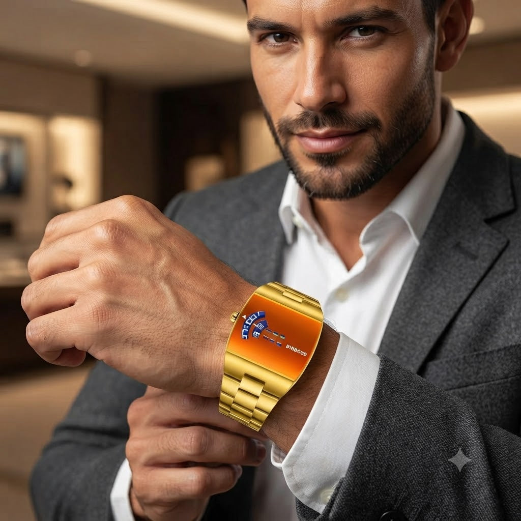 POEDEGAR FUTURISTA DORADO-DISEÑO PREMIUN CON UN ESTILO FUERA DE LO COMUN