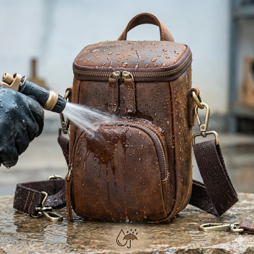 BOLSO DE CUERO - IMPERMEABLE Y DISEÑADO PARA UN HOMBRE ELEGANTE