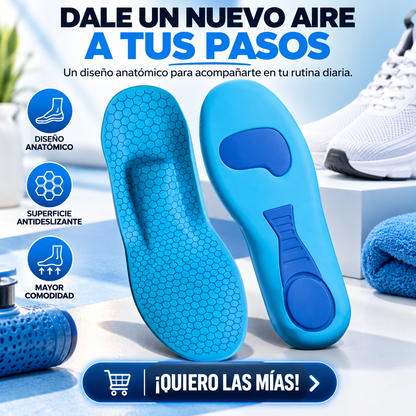 PLANTILLAS ERGONÓMICAS DE GEL PARA MAYOR CONFORT ( 2 PARES DE PLANTILLAS )