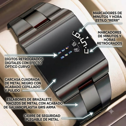 RELOJ FUTURISTA-DISEÑO EXCLUSIVO CON  ELEGANCIA QUE TE HACE RESALTAR