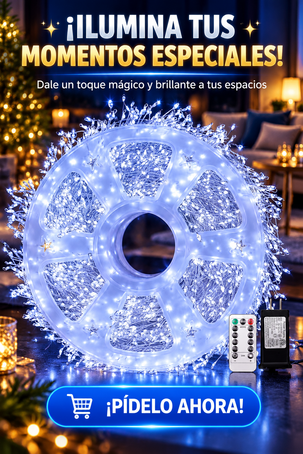 GUIRNALDA DE LUCES LED DECORATIVAS-ILUMINA TUS ESPACIOS CON UN BRILLO MÁGICO