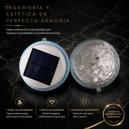 LAMPARA DE PISCINA-ESFERA DECORATIVA CON CARGA SOLAR