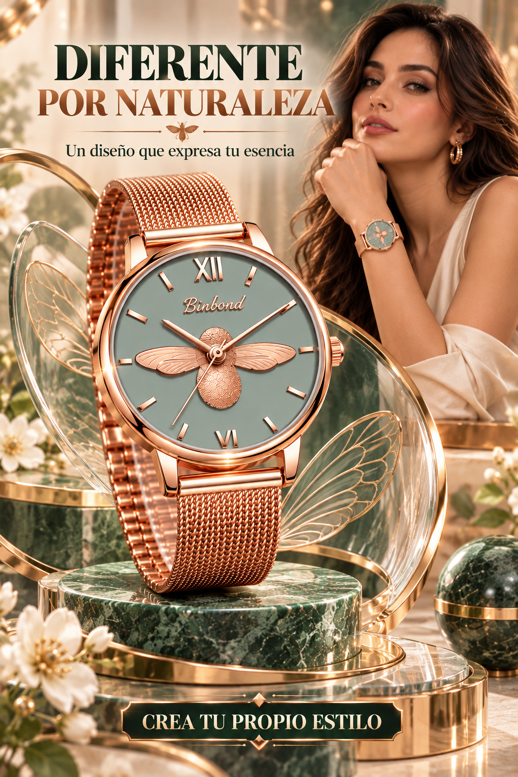 RELOJ CIGARRA-UN DISEÑO EXCLUSIVO QUE COMBINA ELEGANCIA, DELICADEZA Y LUJO EN CADA DETALLE