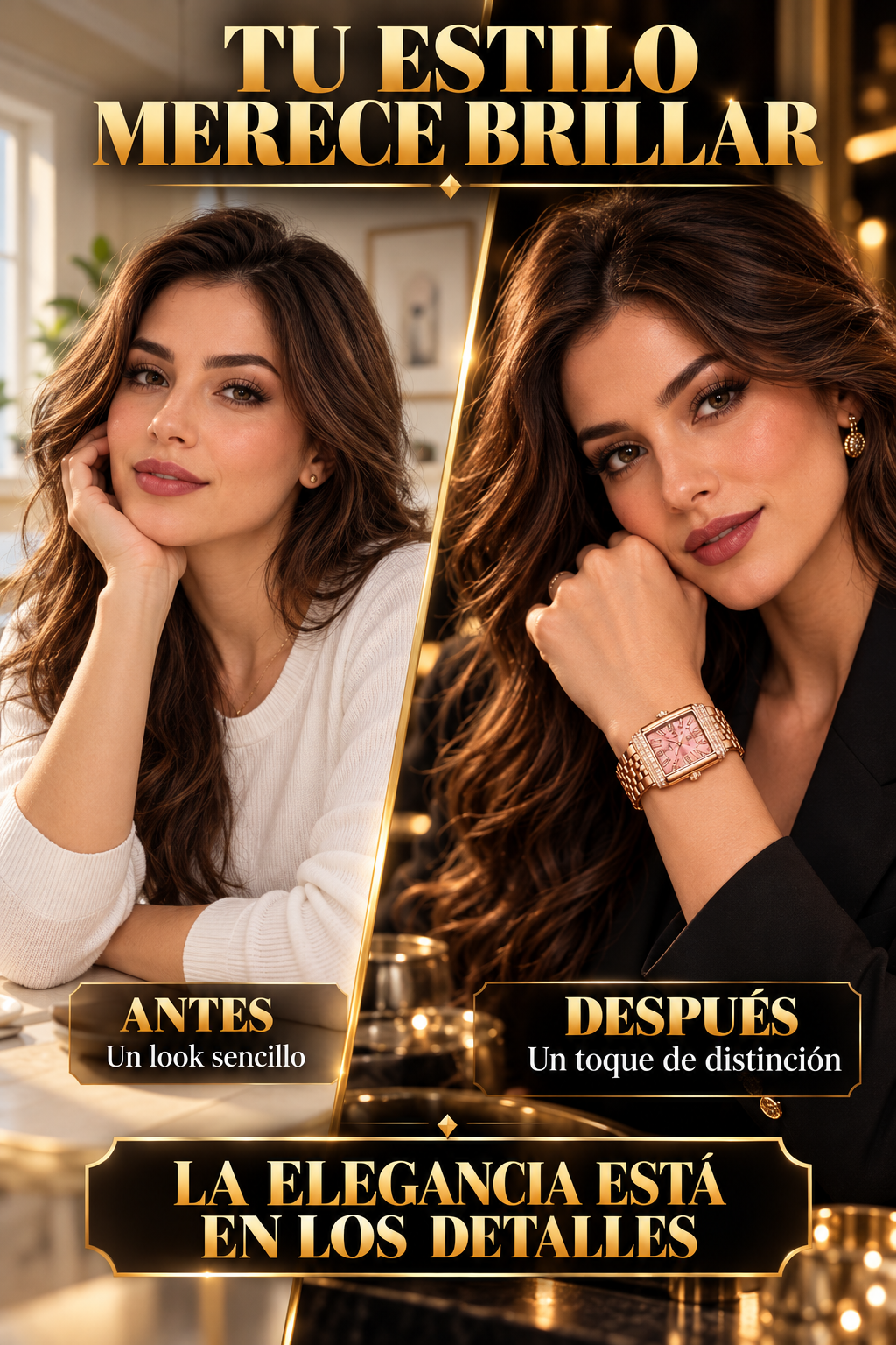 RELOJ MINIMALISTA ELEGANTE-EL LUJO Y LA ELEGANCIA SE UNEN EN UN DISEÑO QUE ROBA MIRADAS
