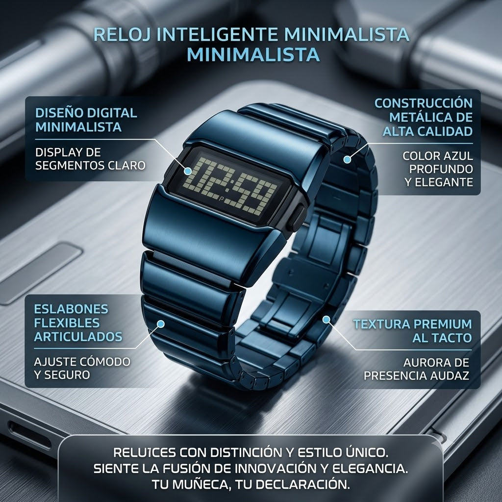 RELOJ DEPORTIVO CON PANTALLA DIGITAL - DISEÑO LUMINOSO Y ACUATICO