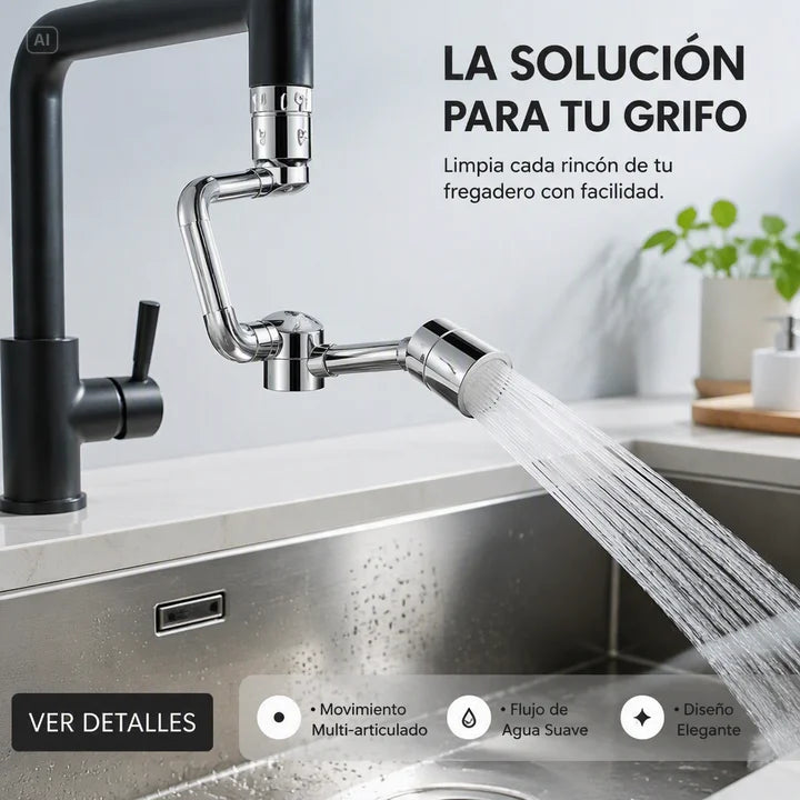 ADAPTADOR DE GRIFO GIRATORIO MULTIFUNCIONAL-MAXIMA FLEXIBILIDAD Y FACIL INSTALACION