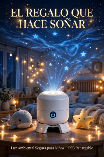 PROYECTOR LED DINÁMICO DE OCÉANO RECARGABLE PARA CREAR UN AMBIENTE RELAJANTE Y MÁGICO