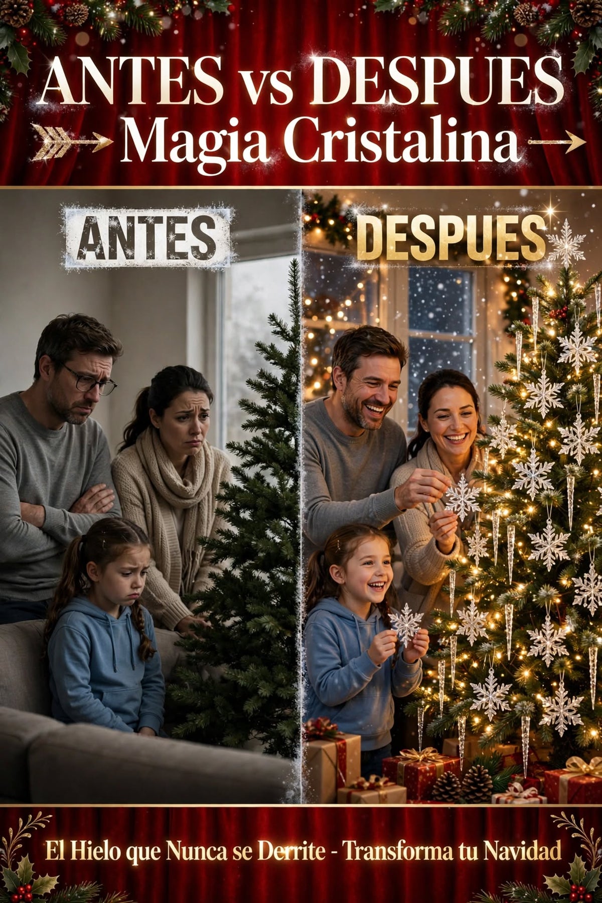 ADORNO COLGANTE DE COPOS DE NIEVE EN CRISTAL TRANSPARENTE PARA DECORAR EL ÁRBOL DE NAVIDAD