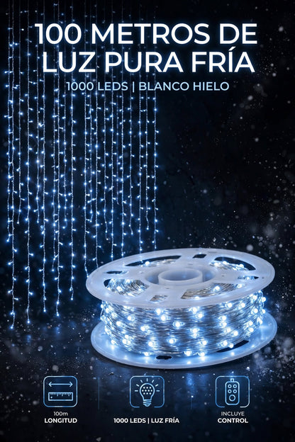 LUCES LINEALES LED DE 100 METROS CON 1000 LED PARA DECORACIÓN INTERIOR Y EXTERIOR