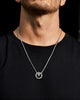 COLLAR PLATA CON DOBLE ANILLO