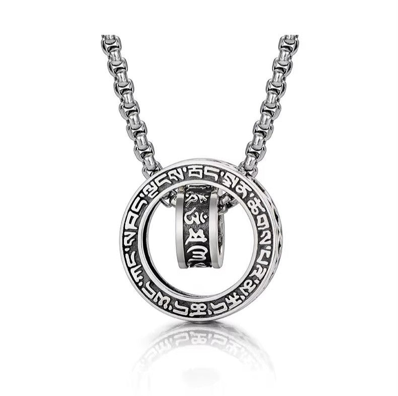 COLLAR PLATA CON DOBLE ANILLO