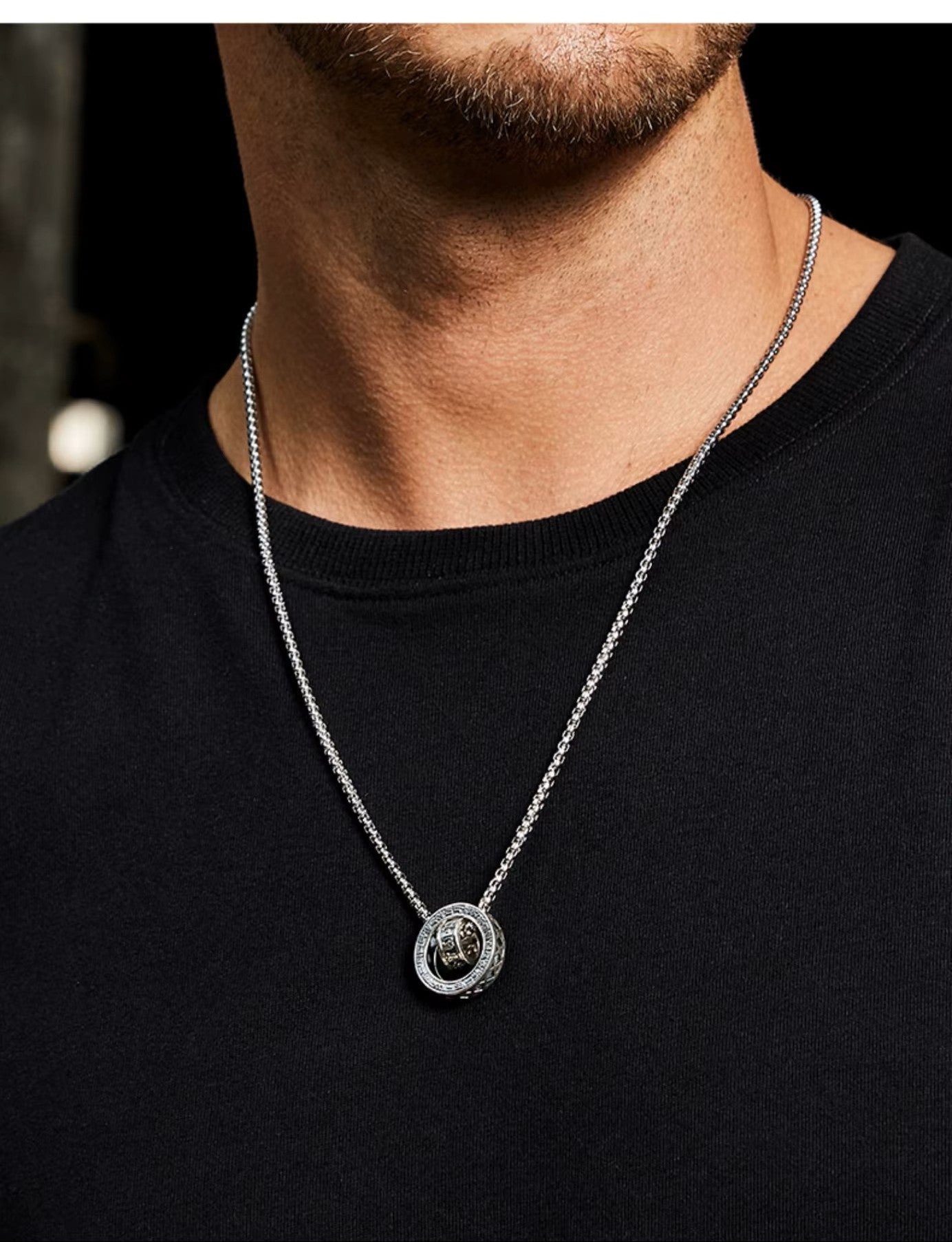 COLLAR PLATA CON DOBLE ANILLO