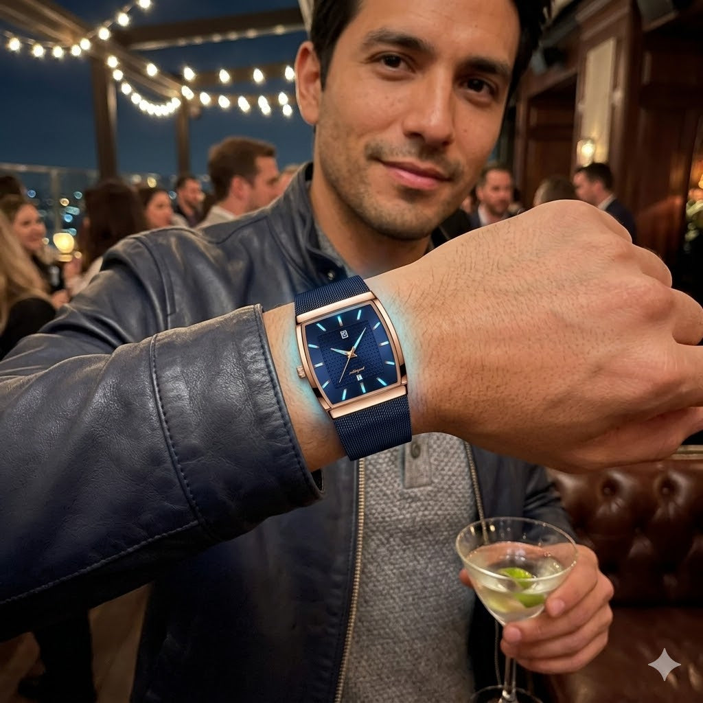 RELOJ POEDAGAR AZUL - DISEÑO UNICO Y SOFISTICADO