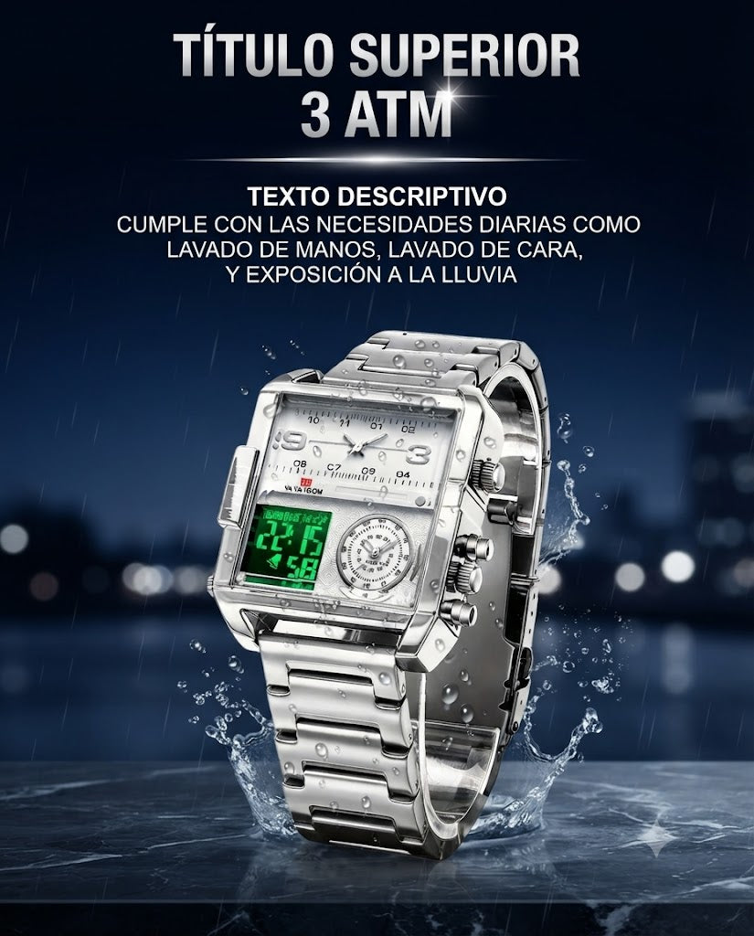 RELOJ DIGITAL FUTURISTA - DISEÑO MODERNO QUE PAPÁ NESECITA USAR TODOS LOS DIAS LA