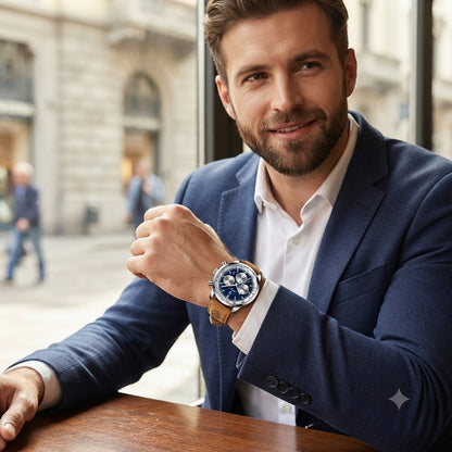 POEDAGAR VANGUARD BLUE-ELEGANCIA DEPORTIVA CON PRECISION Y ESTILO EN CADA SEGUNDO