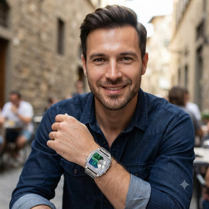 RELOJ MULTIFUNCIONAL CUADRADO-COMBINACION PERFECTA ENTRE , TECNOLOGIA Y Y PRECISION
