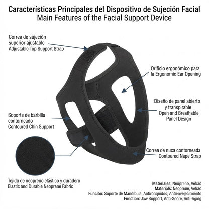 CORREA DE BARBILLA-SOPORTE ERGONOMICO PARA MEJORAR TU MANDIBULA CON TOTAL CONFORT