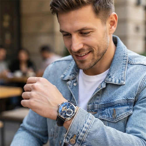 RELOJ AUTOMATICO ELEGANTE-SOTISFICACION Y RENDIMIENTO PARA EL HOMBRE MODERNO TIK