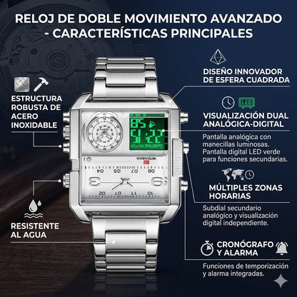 RELOJ DIGITAL FUTURISTA - DISEÑO MODERNO QUE PAPÁ NESECITA USAR TODOS LOS DIAS