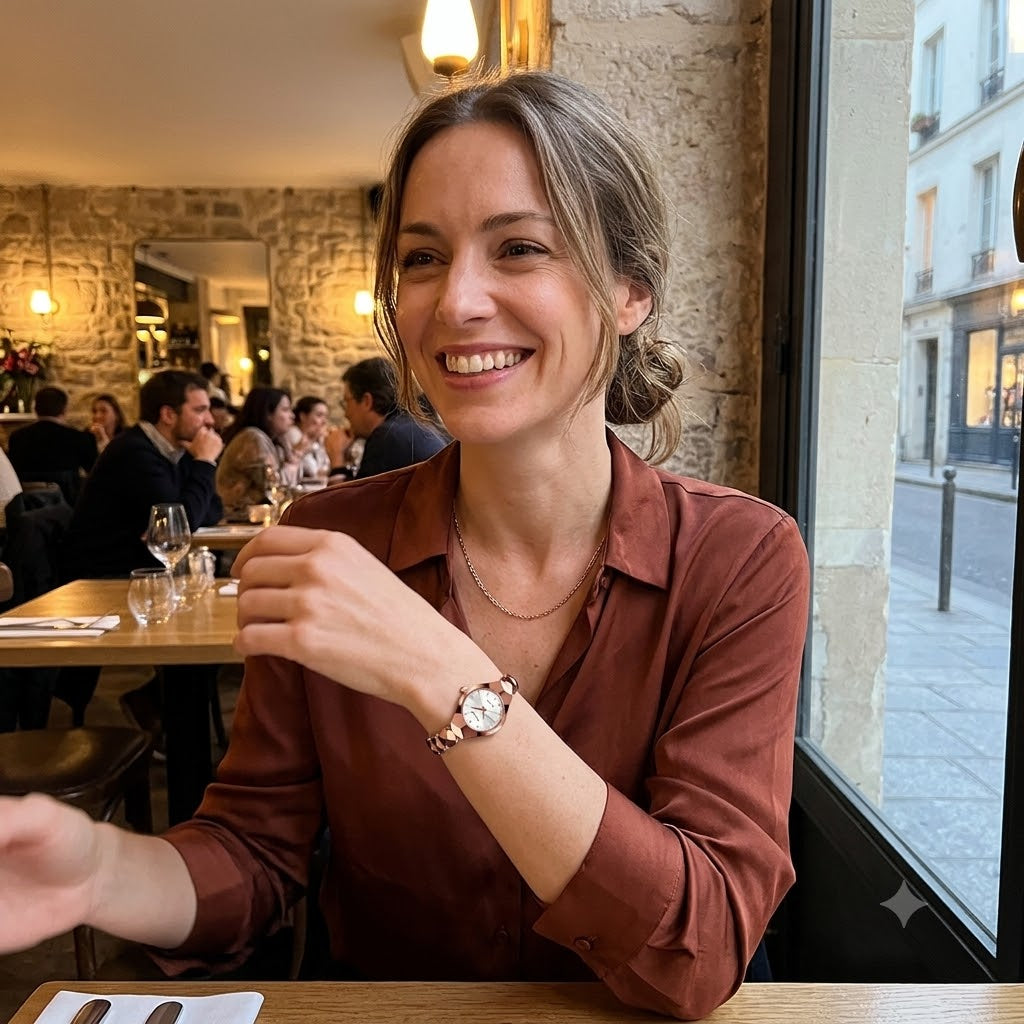 RELOJ ELEGANTE ROSE-DESTACA CON UN ACCESORIO DISEÑADO PARA BRILLAR