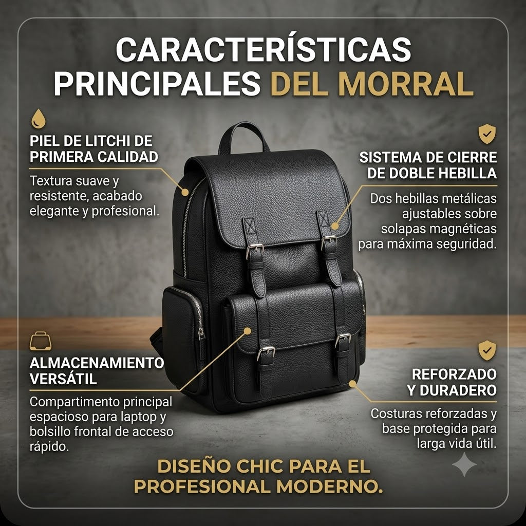 MOCHILA CON ORGANIZACION INTELIGENTE - IMPERMEABLE Y ACABADOS DE LUJO