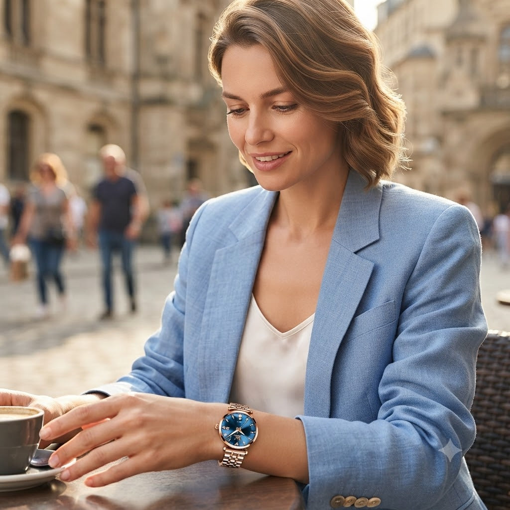 RELOJ DIAMOND BLUE-DISEÑO EXCLUSIVO PARA MUJERES QUE DESTACAN