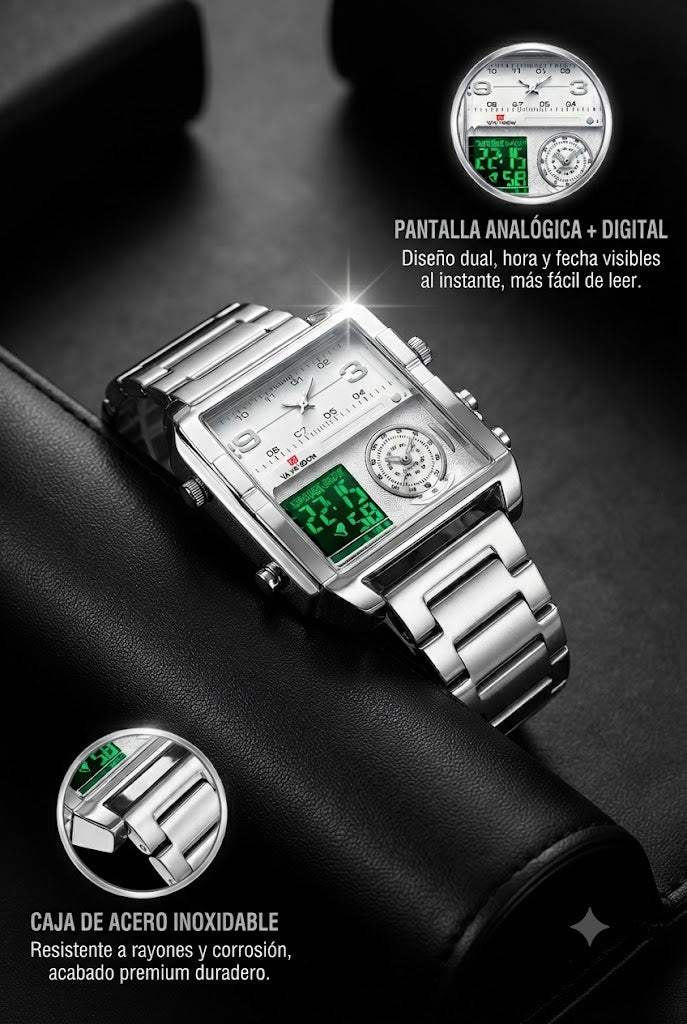 RELOJ DIGITAL FUTURISTA - DISEÑO MODERNO QUE PAPÁ NESECITA USAR TODOS LOS DIAS LA