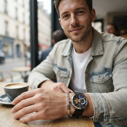 RELOJ AUTOMATICO ELEGANTE-SOTISFICACION Y RENDIMIENTO PARA EL HOMBRE MODERNO TIK