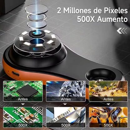 MICROSCOPIO PORTATIL-IPS DE 2,0 PULGADAS HD 1080P 500X TIK