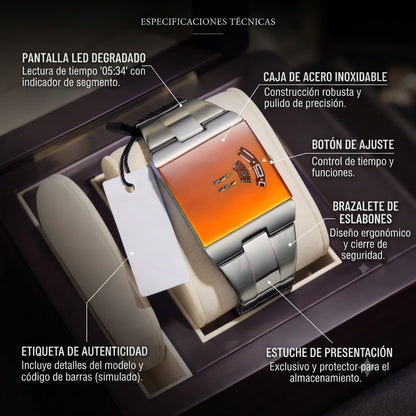 RELOJ POEDEGAR FUTURISTA-DISEÑO MINIMALISTA CON PRESENCIA INIGUALABLE