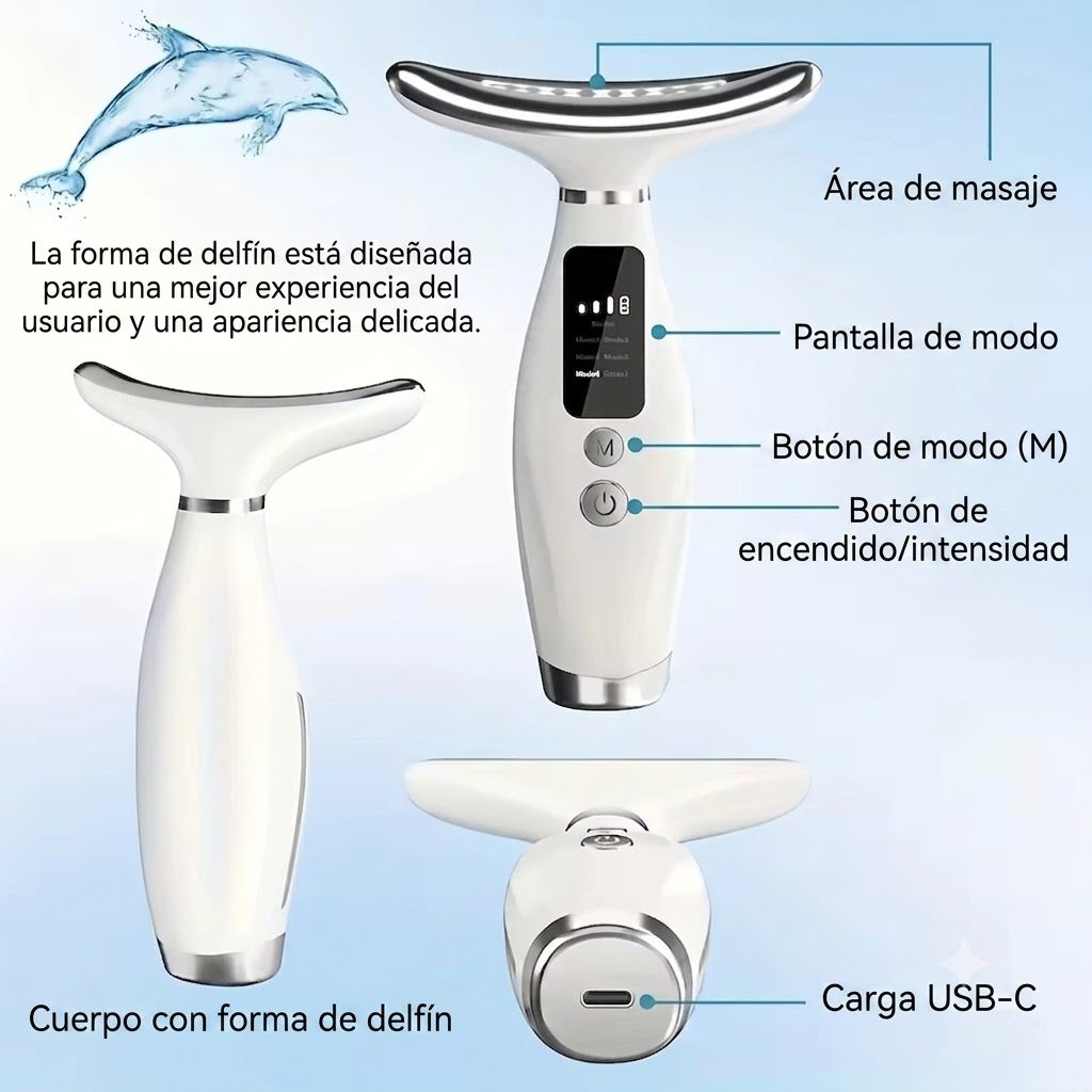 MASAJEADOR DE CUELLO Y CARA LED-TERAPIA DOMESTICA EN POCOS MINUTOS