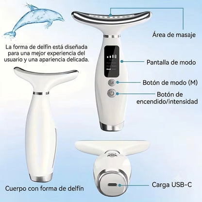 MASAJEADOR DE CUELLO Y CARA LED-TERAPIA DOMESTICA EN POCOS MINUTOS