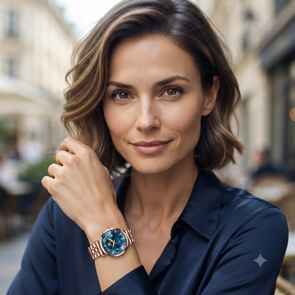 RELOJ DIAMOND BLUE-DISEÑO EXCLUSIVO PARA MUJERES QUE DESTACAN