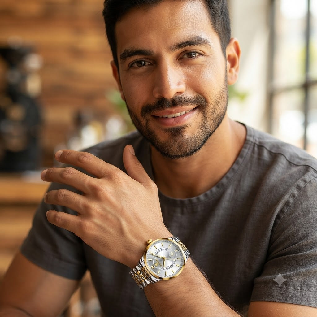 RELOJ CHRONO PLATEADO-SOTISFICACION, PRECISION Y PRESENCIA EN CADA MOMENTO