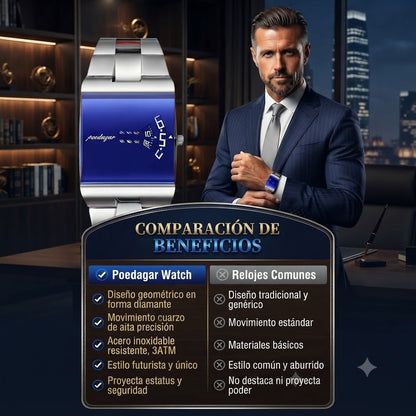 RELOJ CON DISEÑO EXCLUSIVO - MATERIALES FINOS Y RESISTENTES AL AGUA LA